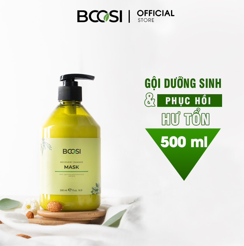 Mặt nạ dưỡng sinh Bcosi phục hồi tóc hư tổn và bảo vệ da đầu Bcosi Recovery Damage Mask 500ml 1