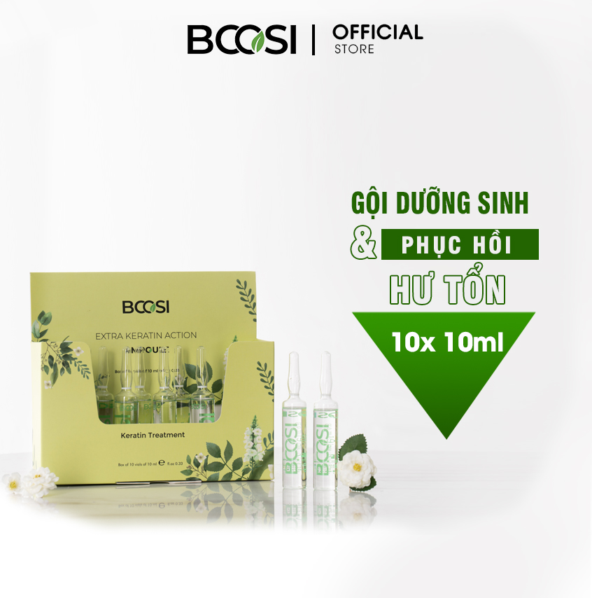 Huyết thanh Keratin phục hồi tóc chuyên sâu Bcosi Extra Keratin Action Ampoules 1