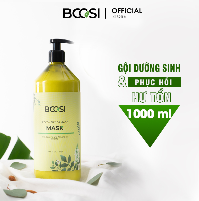 Mặt nạ dưỡng sinh Bcosi phục hồi tóc hư tổn và bảo vệ da đầu Bcosi Recovery Damage Mask 1000ml 1