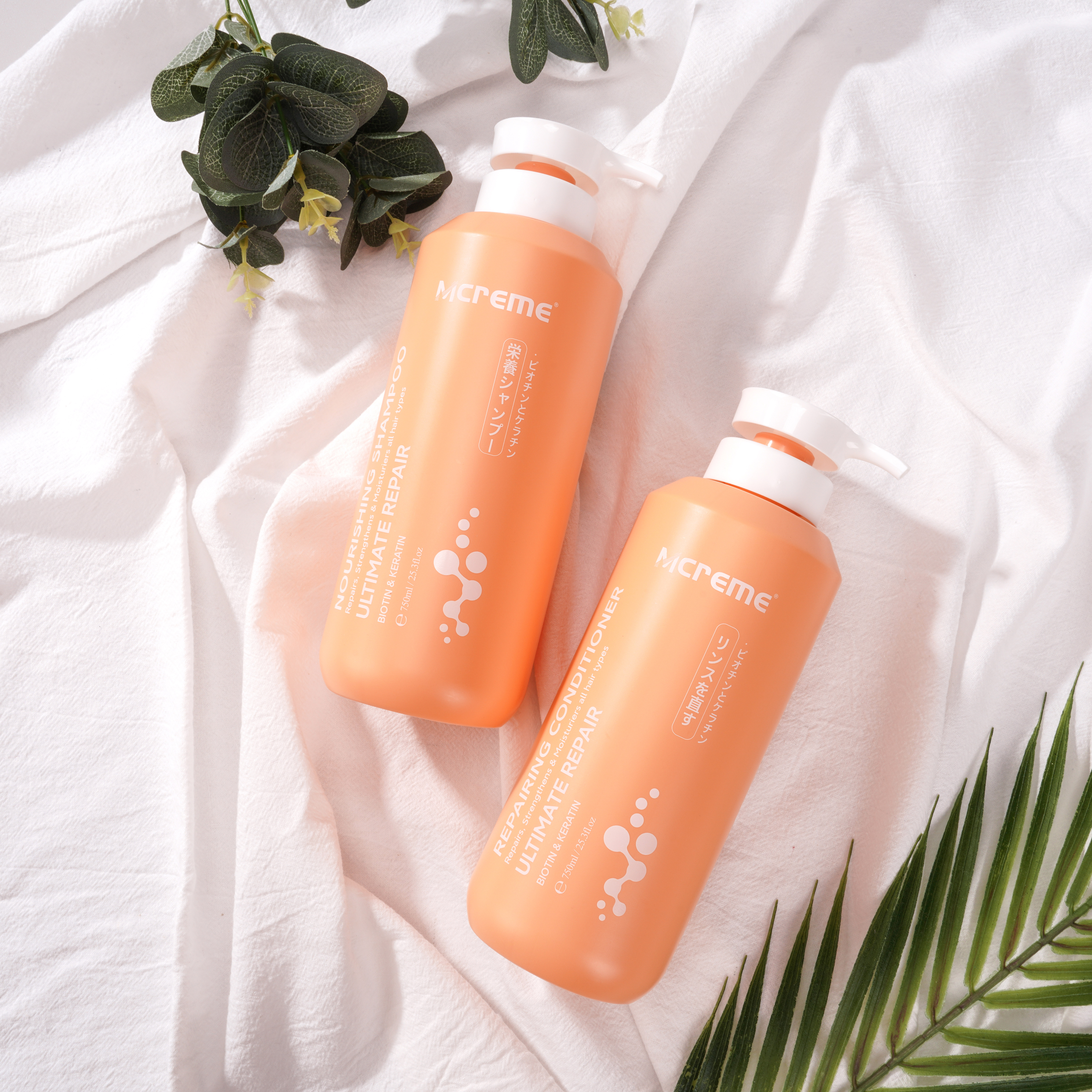 Bộ Dầu Gội & Dầu Xả MCREME 750ml Bổ Sung BIOTIN & KERATIN Nuôi Dưỡng Tóc, Phục Hồi Hư Tổn 2